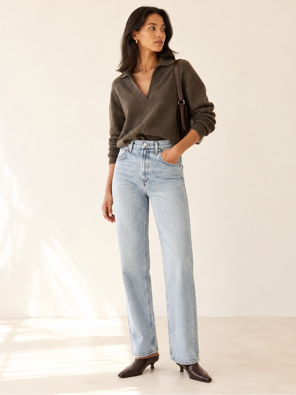AGOLDE Mia Scene High Rise Straight Organic Cotton Jeans Size 27